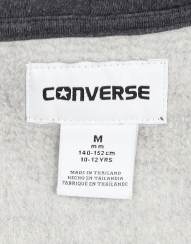 Converse Boys Grey Hoodie M Full Zip Casual