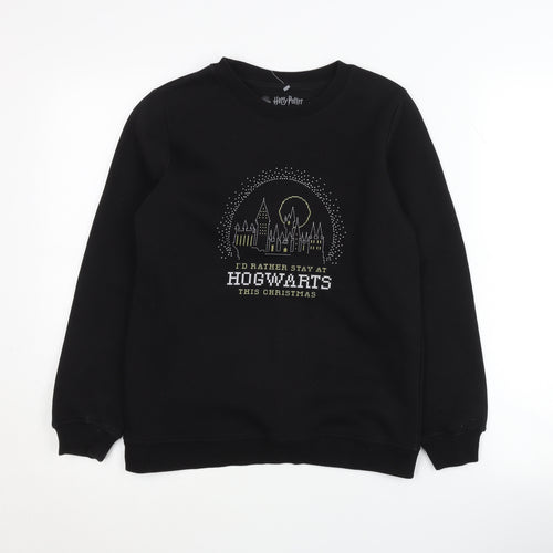 Harry Potter Boys Black Christmas Sweatshirt 11-12 Years