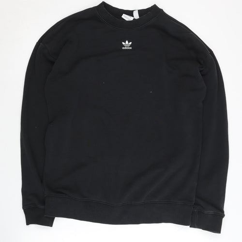 Adidas Women's Black Crew Neck Sweatshirt Size UK 8