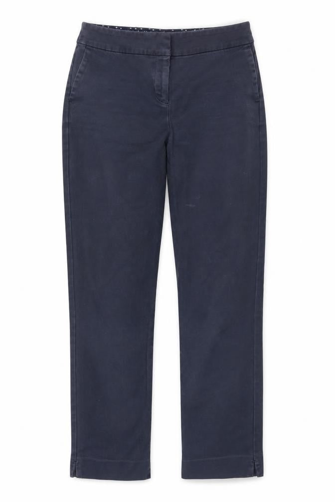 Boden Women's Blue Cotton Trousers, Size 10, Straight Leg