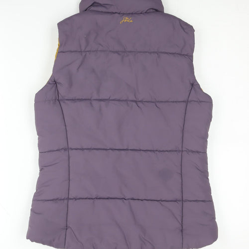Joules Women's Purple Puffer Waistcoat Size 10 Casual
