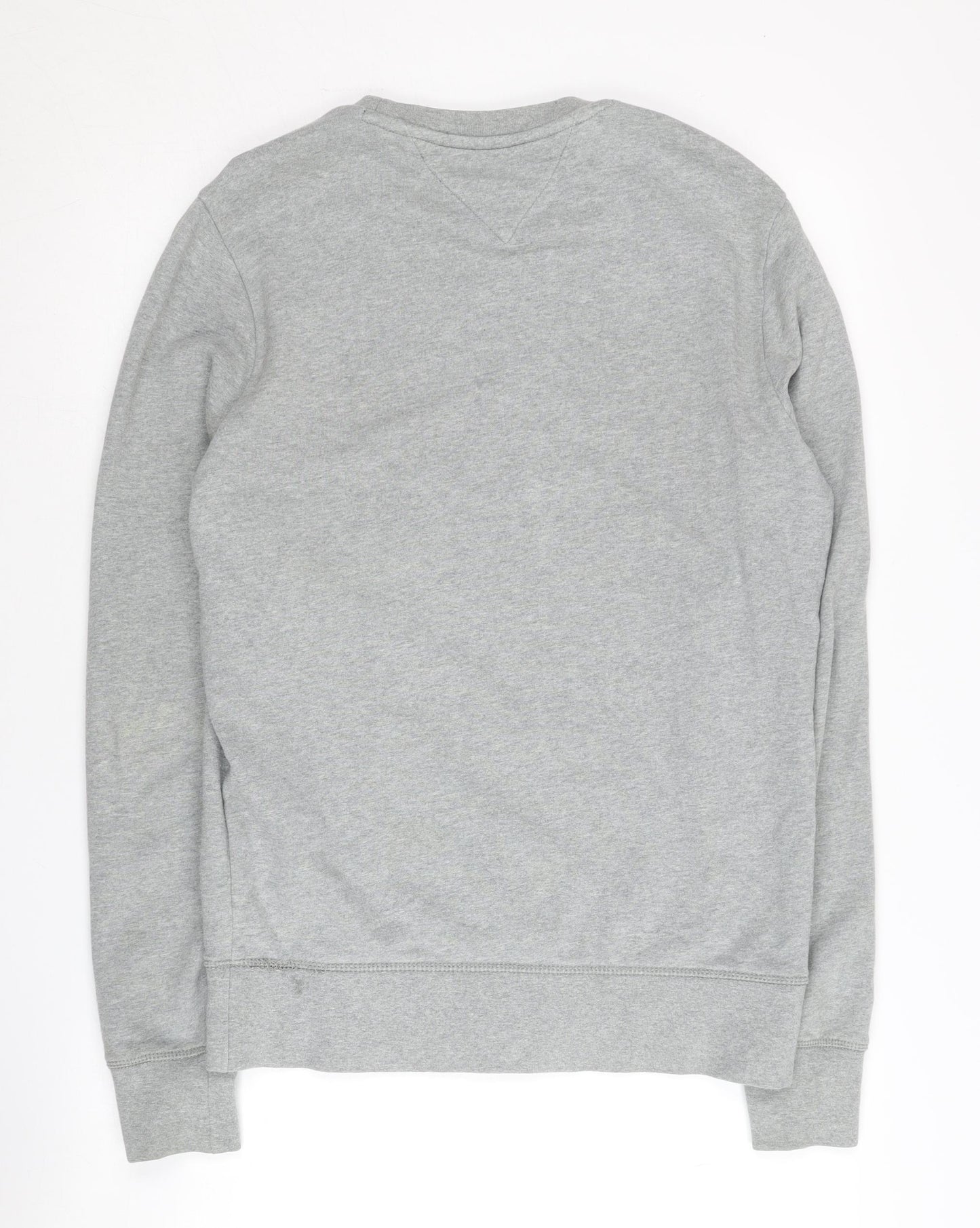 Tommy Hilfiger Men's Grey Logo Sweatshirt, S, Pullover, Cotton