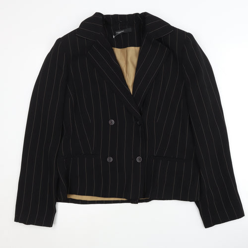 KappAhl Women’s Black Pinstripe Blazer Size 14