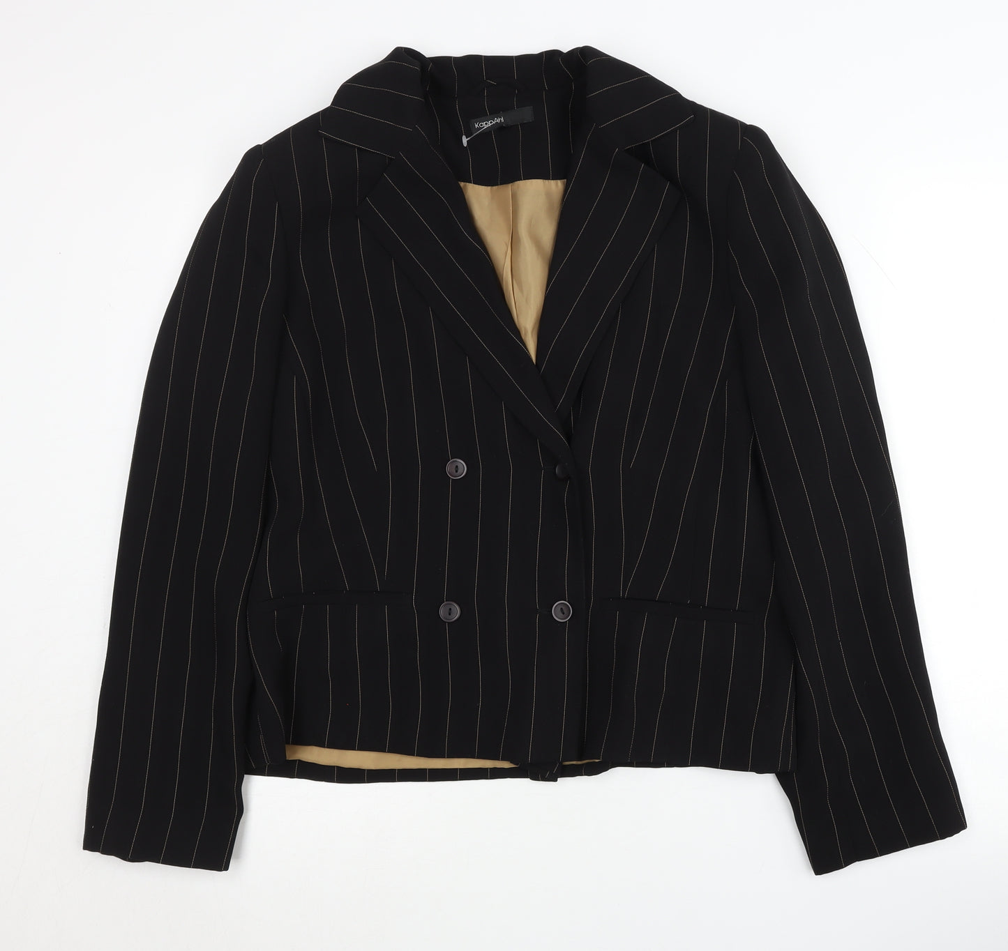 KappAhl Women’s Black Pinstripe Blazer Size 14
