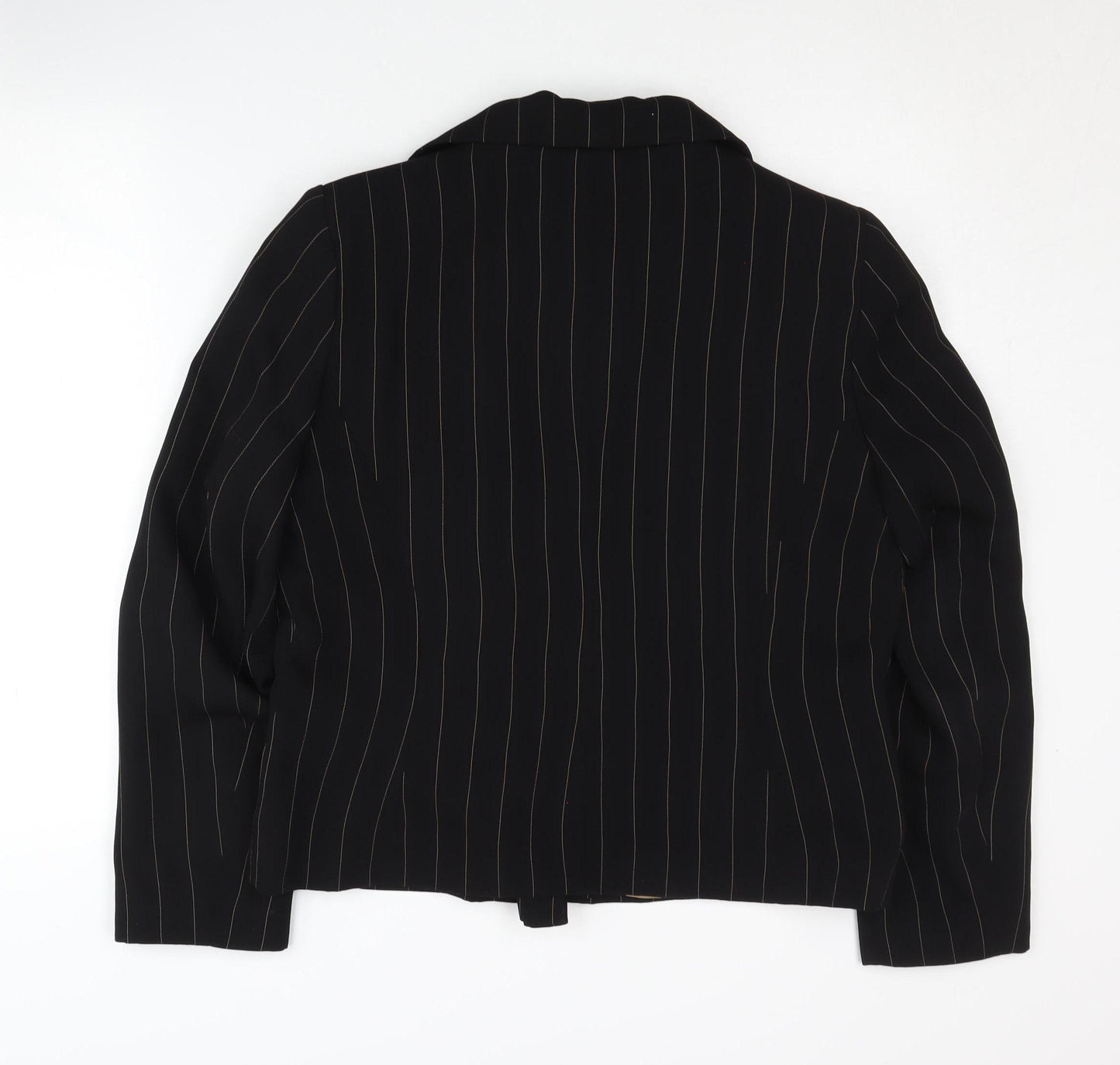 KappAhl Women’s Black Pinstripe Blazer Size 14