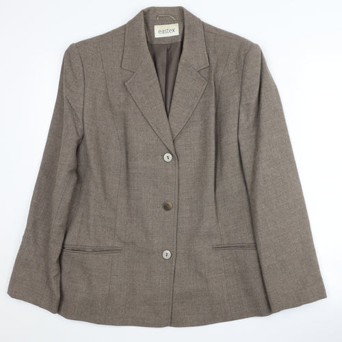 Eastex Women's Brown Blazer Size 16, Classic Two-Button