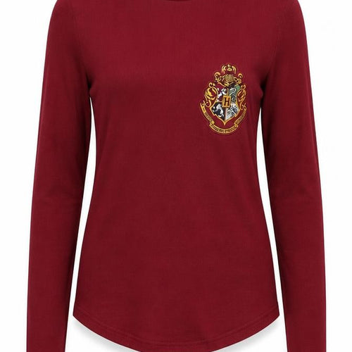 Harry Potter Women's Red Knit Long Sleeve T-Shirt Size 8