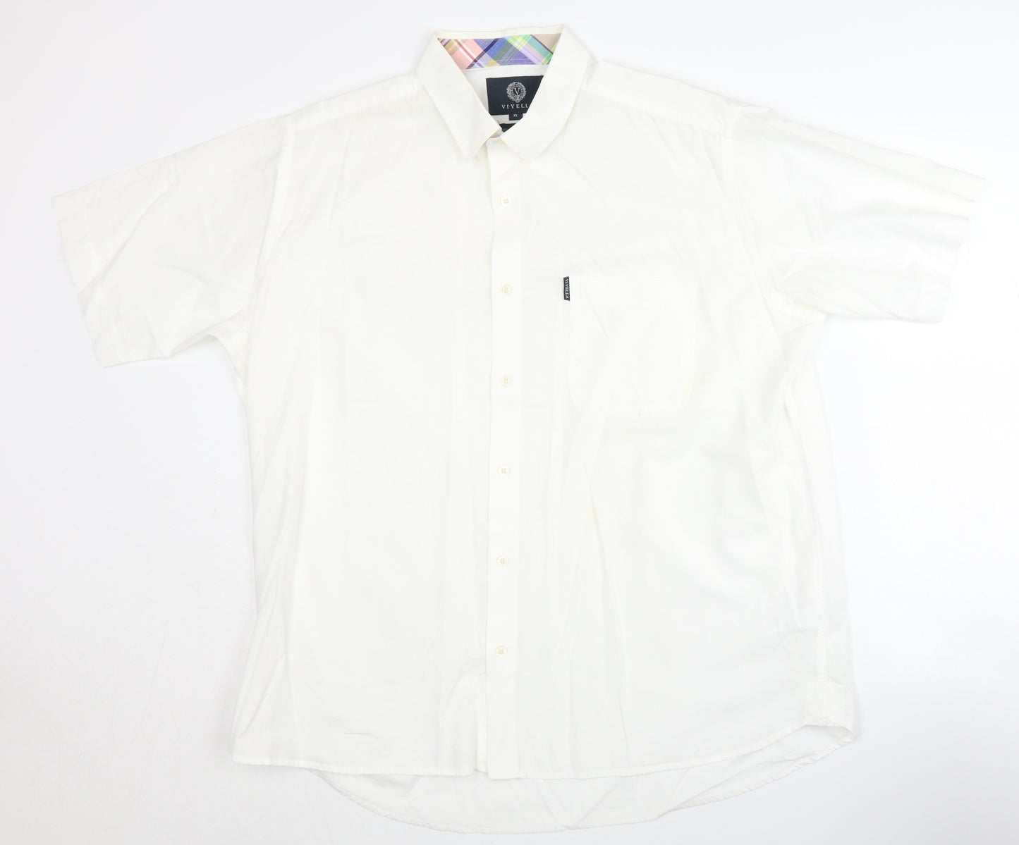 Viyella Men's White XL Short Sleeve Button-Up Shirt