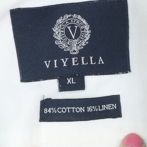 Viyella Men's White XL Short Sleeve Button-Up Shirt