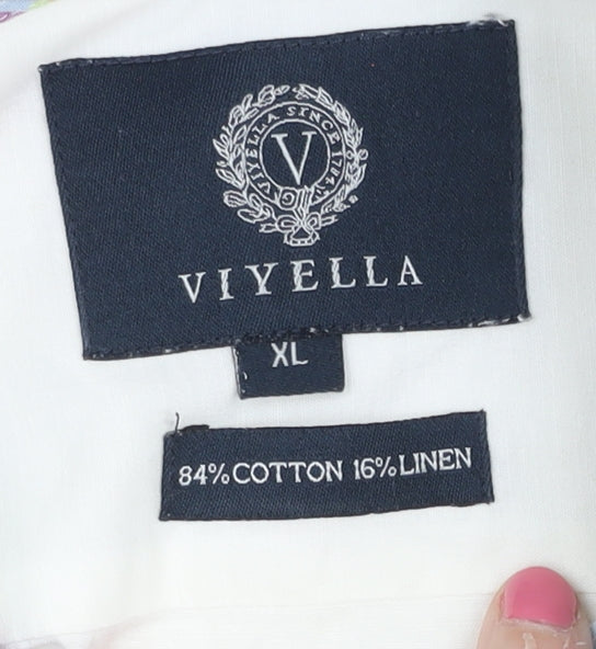 Viyella Men's White XL Short Sleeve Button-Up Shirt