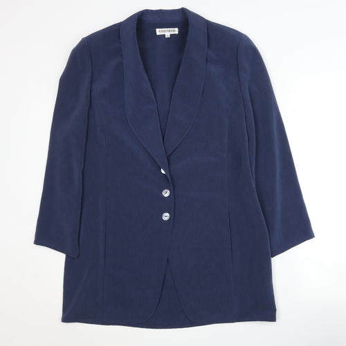 Windsmoor Women's Blue Blazer, Size 12, Single-Breasted
