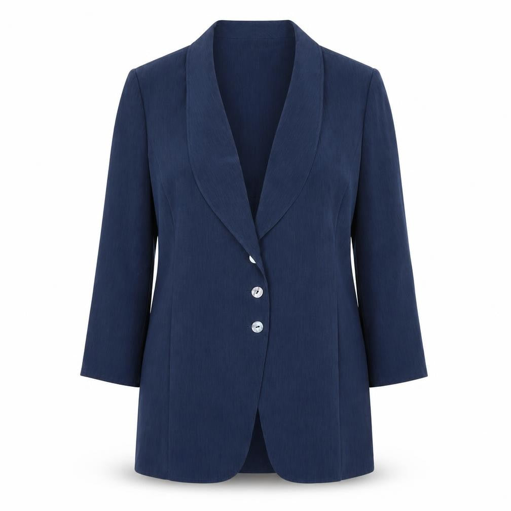 Front view of Windsmoor Women's Blue Blazer, size 12, Single-Breasted