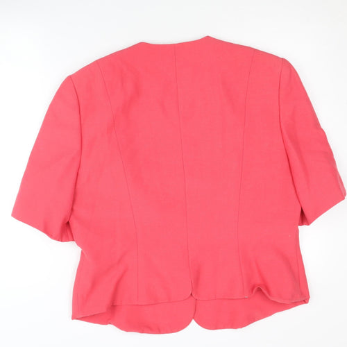 Viyella Women's Pink Blazer UK 16 Short Sleeve