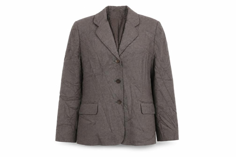 Front view of Eastex Women's Brown Wool Blend Blazer, size 14
