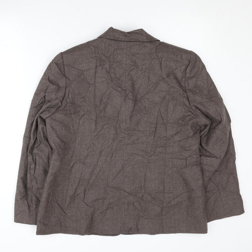 Eastex Women's Brown Wool Blend Blazer Size 14