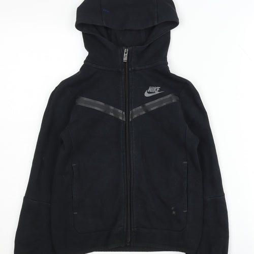 Nike Boys Black Full Zip Hoodie 6-7 Years Fleece