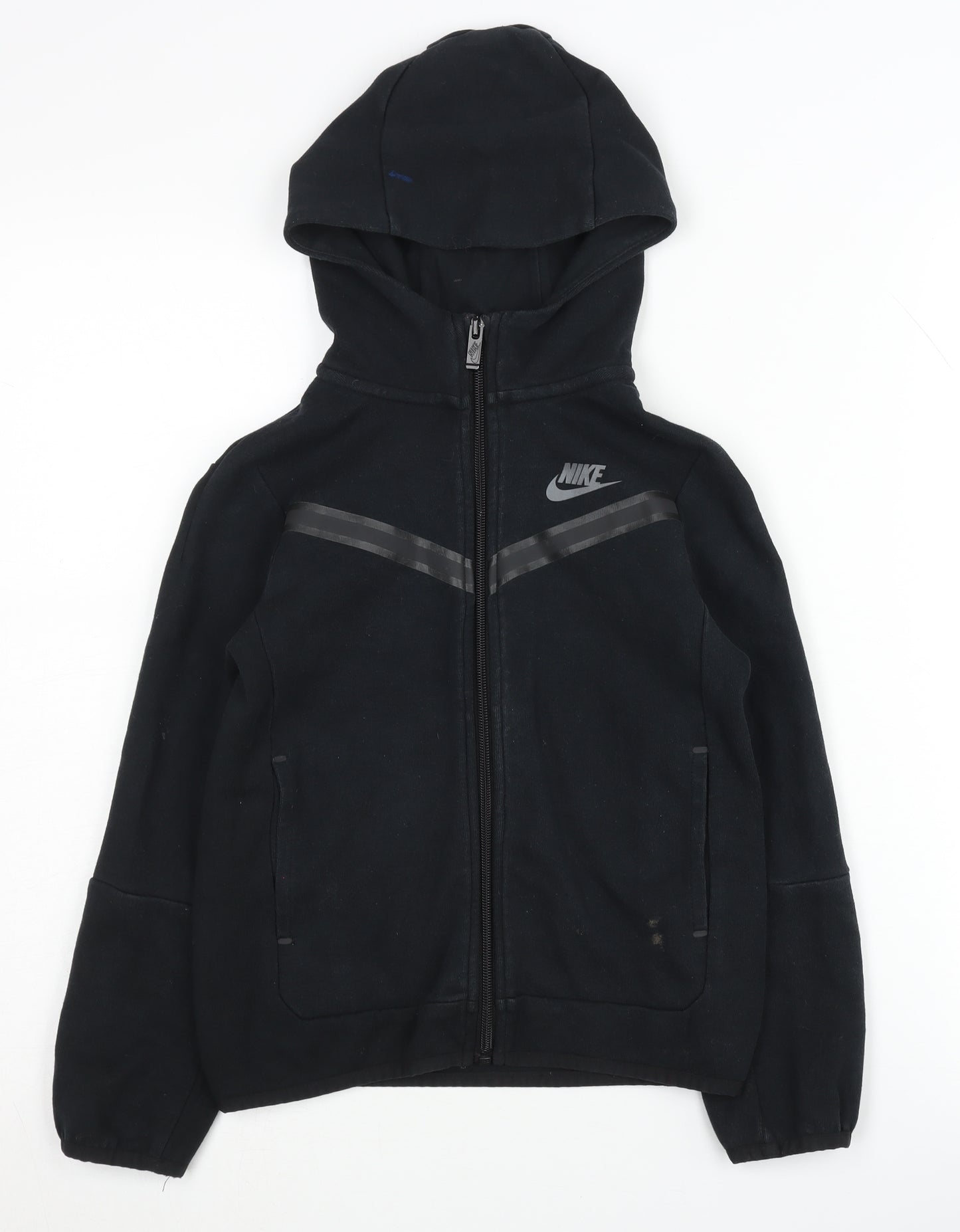 Nike Boys Black Full Zip Hoodie 6-7 Years Fleece