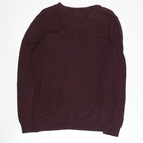 Jeff Banks Men’s Red V-Neck Cashmere Blend Jumper M