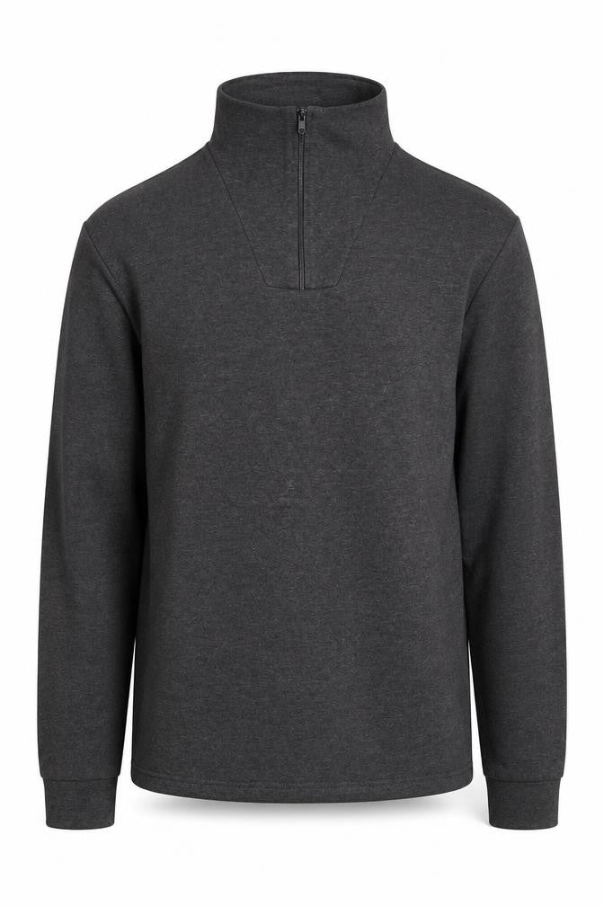 Front view of Trespass Men's Grey Sweatshirt S Full Zip