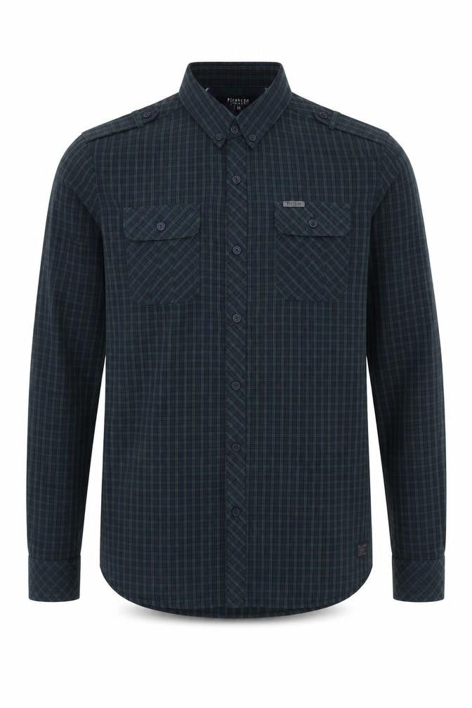 Front view of Firetrap Men's Multicoloured Check Long Sleeve Shirt