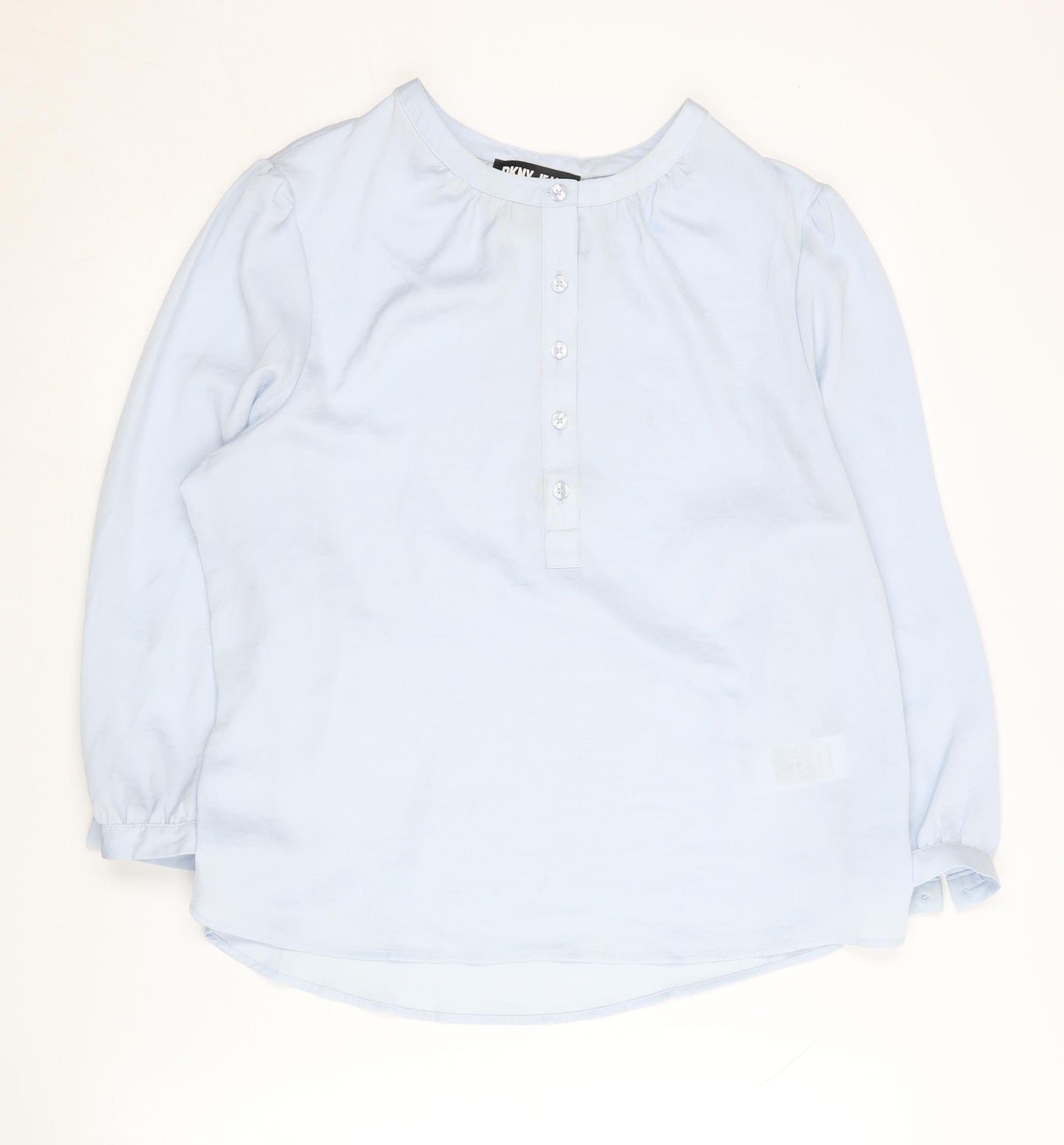 DKNY Jeans Women's Blue Blouse, L, Casual Chic
