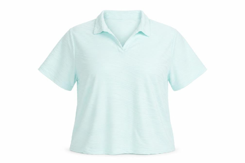 Front view of Honor Millburn Women's Blue Polo Shirt L Short Sleeve