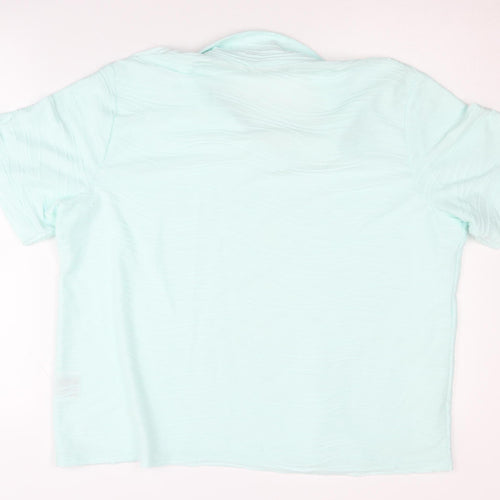 Honor Millburn Women's Blue Polo Shirt L Short Sleeve