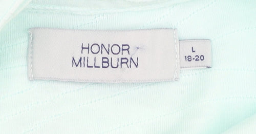 Honor Millburn Women's Blue Polo Shirt L Short Sleeve