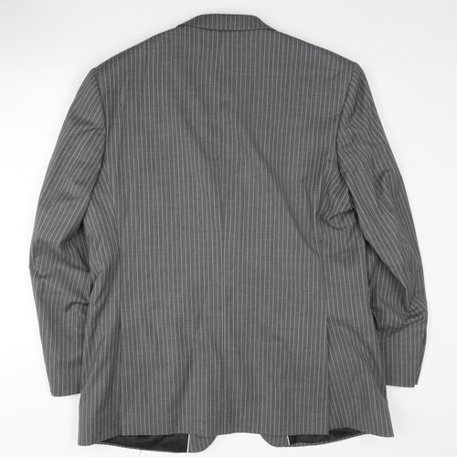 Ben Sherman Grey Striped Men's Blazer, Size 44, Regular