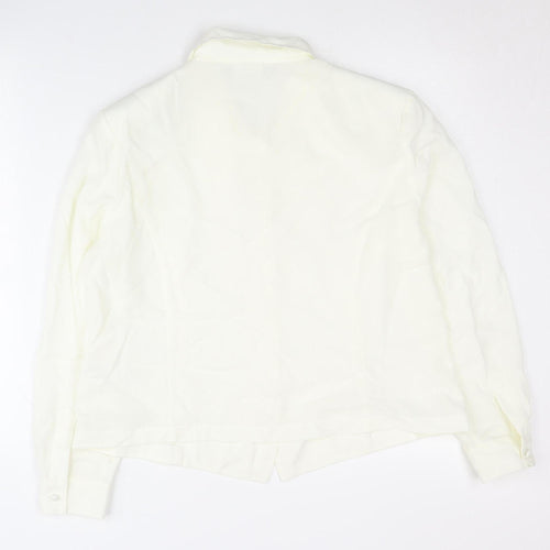 Eastex Women’s White Long Sleeve Embroidered Blouse