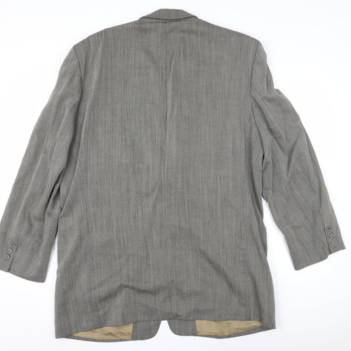 Van Gils Men's Grey Striped Blazer 44 Regular Fit