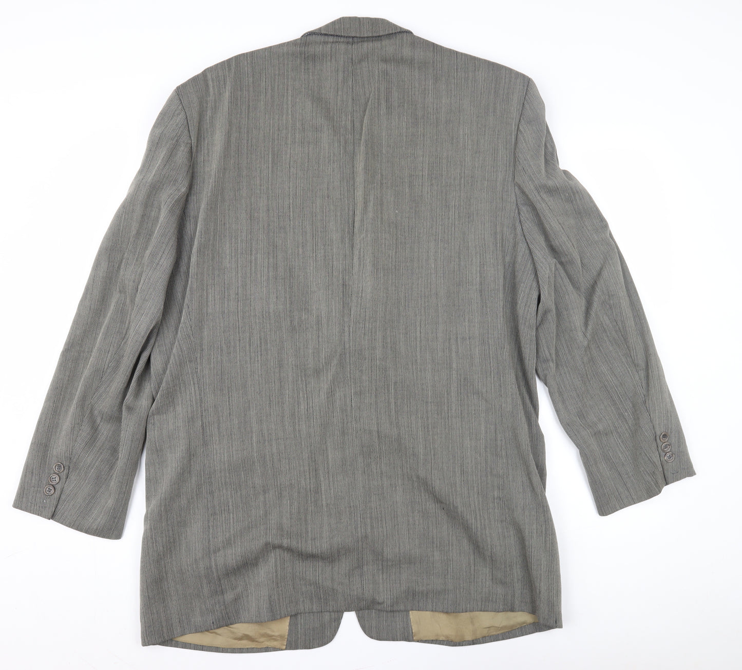 Van Gils Men's Grey Striped Blazer 44 Regular Fit