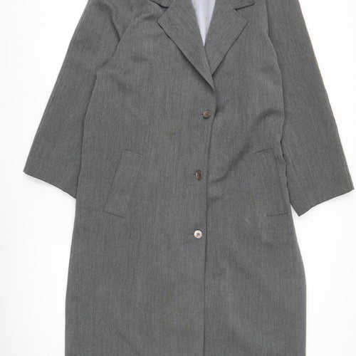 Burton Women's Grey Overcoat, Size 12, Elegant Business Wear
