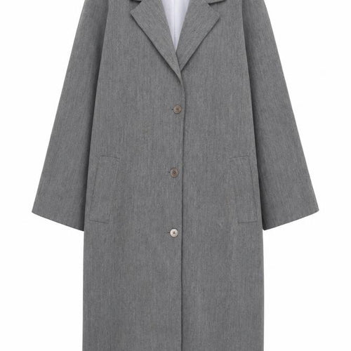 Burton Women's Grey Overcoat, Size 12, Elegant Business Wear