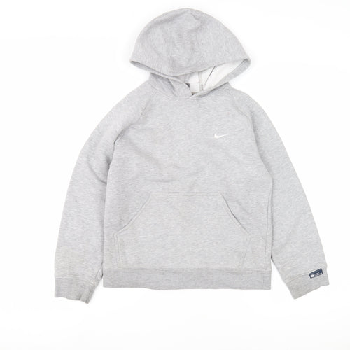 Nike Boys Grey Fleece Pullover Hoodie 9-10 Years