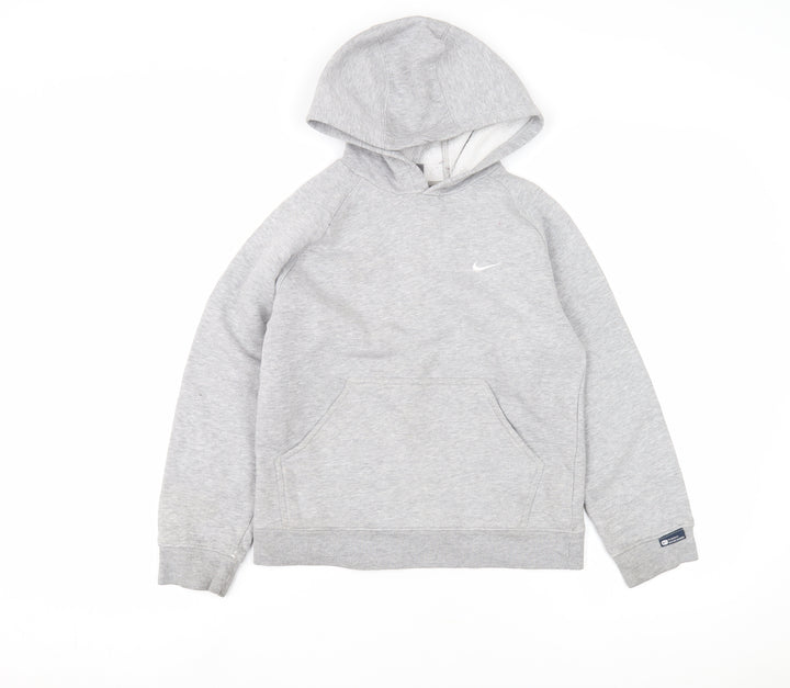 Nike Boys Grey Fleece Pullover Hoodie 9-10 Years