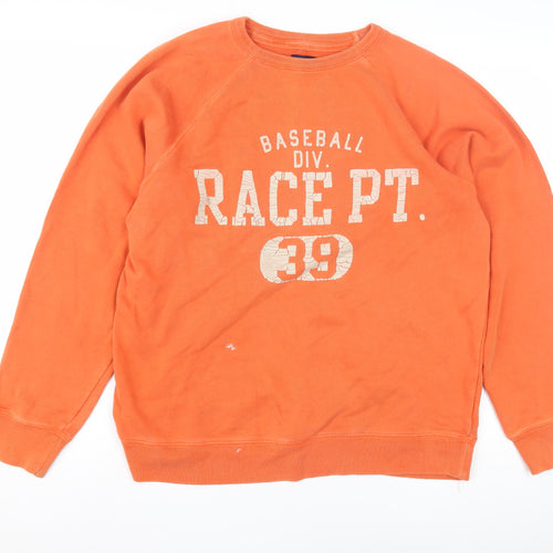 GapKids Boys Orange Baseball Logo Sweatshirt 13-14 Years