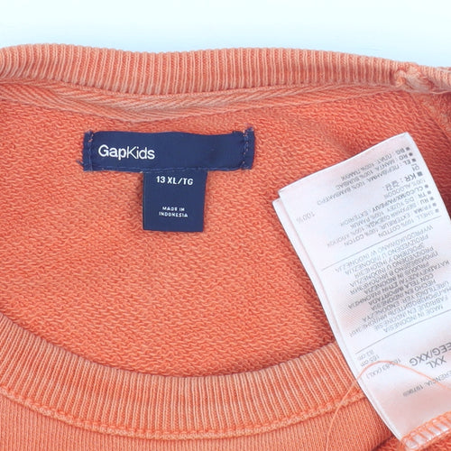 GapKids Boys Orange Baseball Logo Sweatshirt 13-14 Years