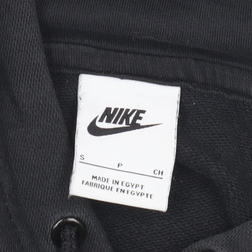 Nike Boys Black Pullover Hoodie with Logo - Size S