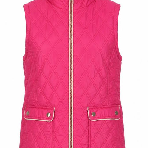 Classic Women's Pink Quilted Waistcoat Size 10 Casual