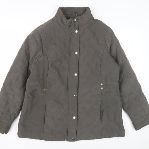 EWM Women's Grey Quilted Jacket Size 14