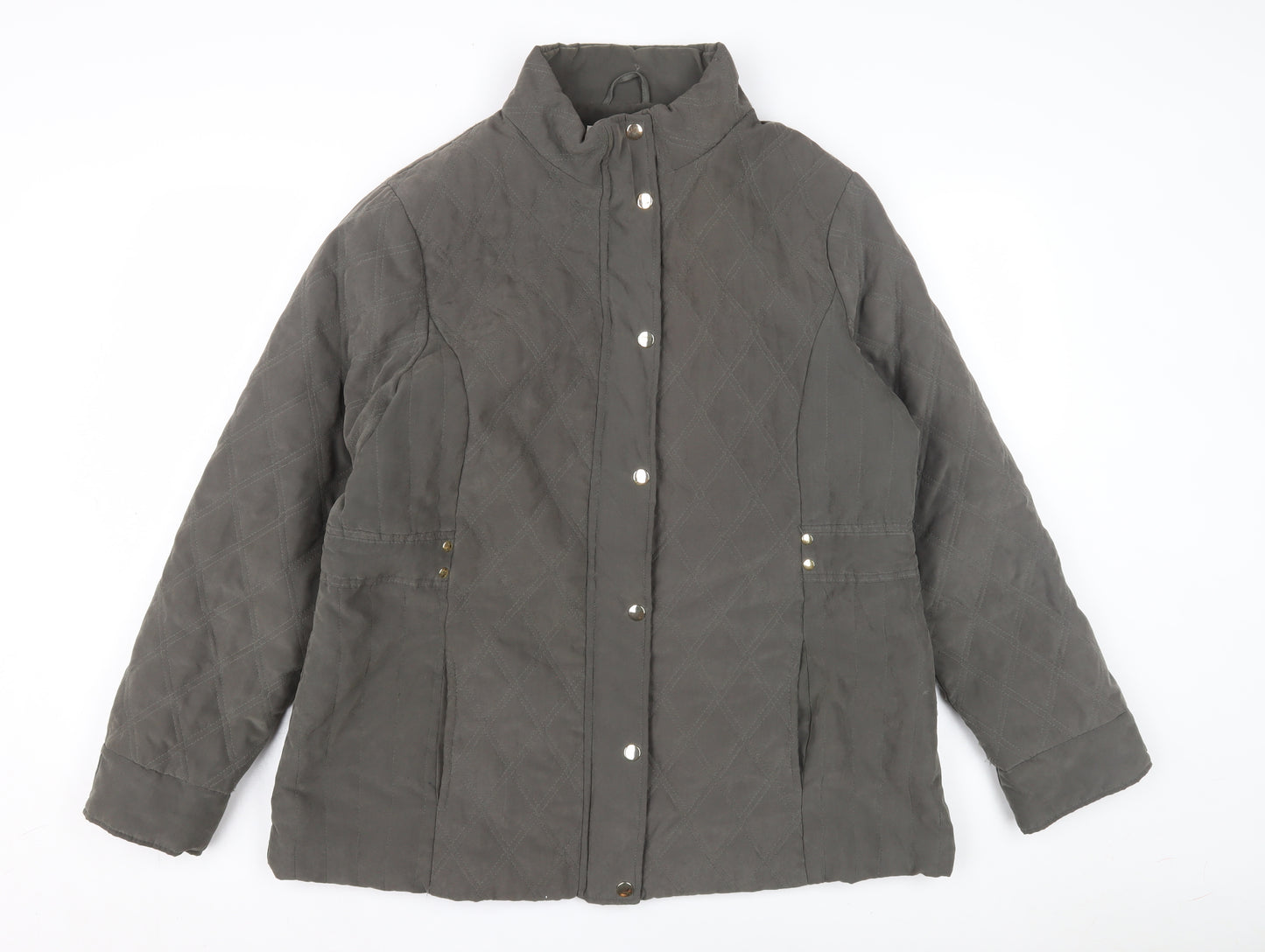EWM Women's Grey Quilted Jacket Size 14