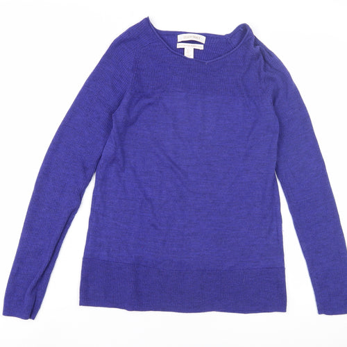 Ellen Tracy Women's Blue Pullover Jumper L