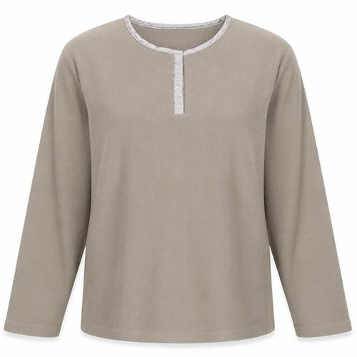 Hawkshead Women’s Beige Long Sleeve Nightshirt Size 14