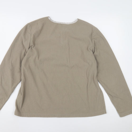Hawkshead Women’s Beige Long Sleeve Nightshirt Size 14