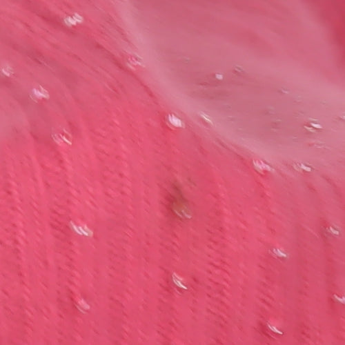 CC Women's Pink Angora Nylon Beaded Pullover Jumper Size 8