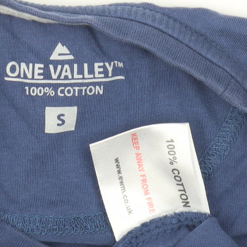 One Valley Men's Blue Nautical Graphic T-Shirt S