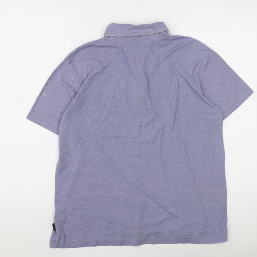 Paul Smith Men's Blue Striped Polo Shirt Size L