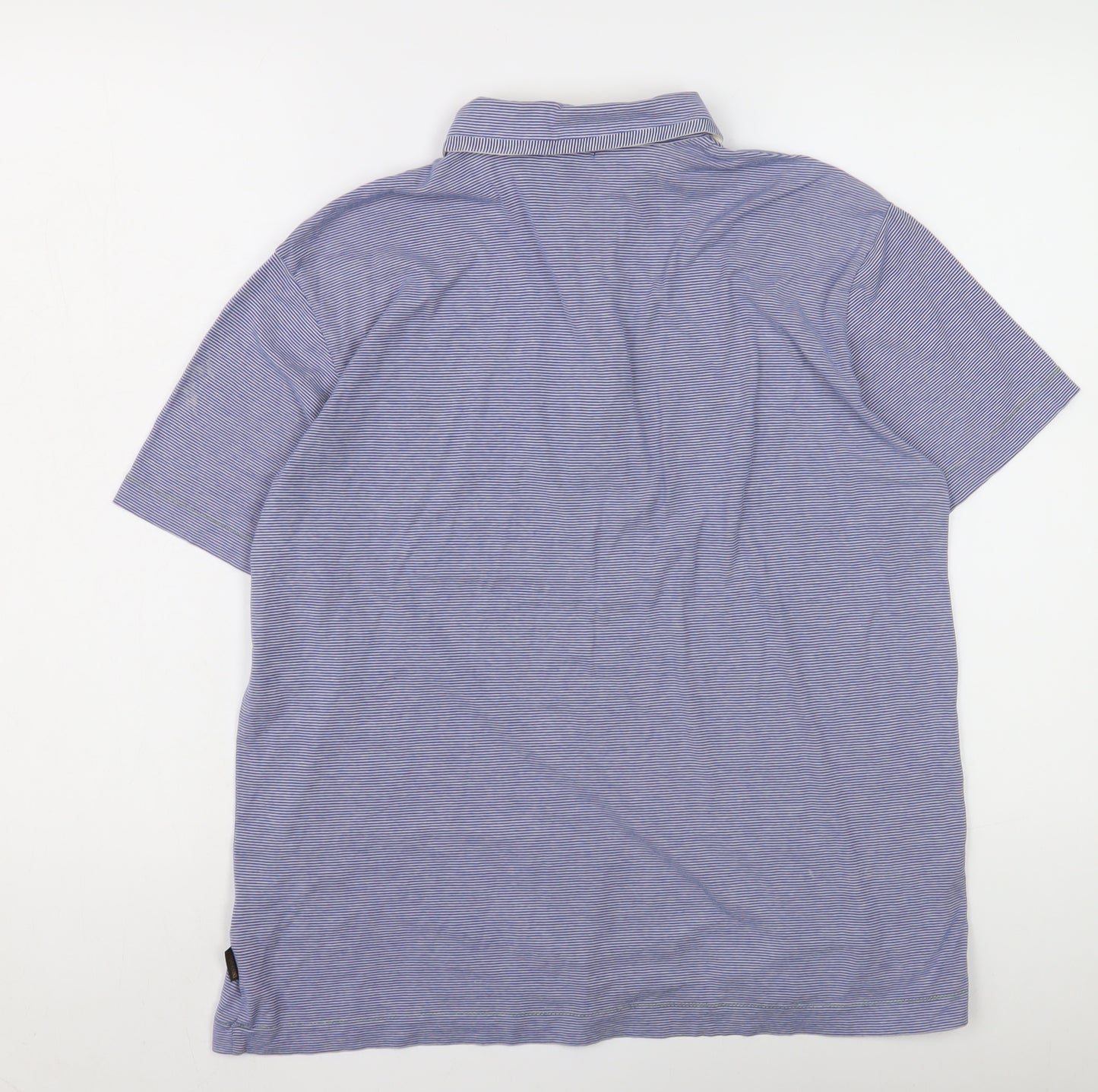 Paul Smith Men's Blue Striped Polo Shirt Size L