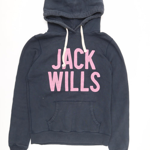 Jack Wills Women's Blue Pullover Hoodie Size 12